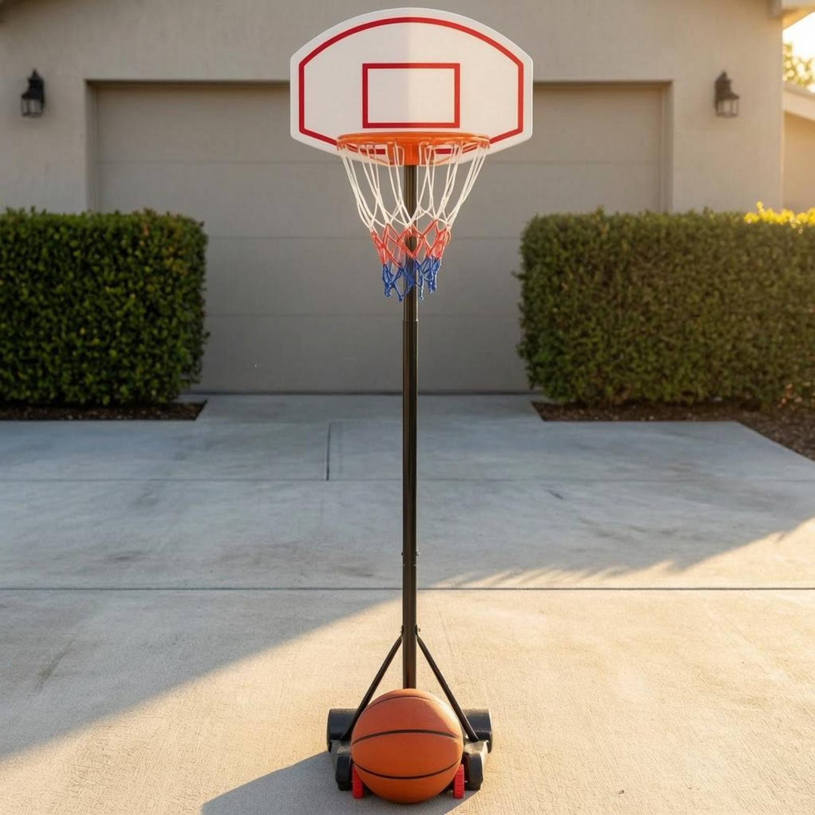 Sports Equipment Basketball - Height Adjustable Hoop Indoor Outdoor Use