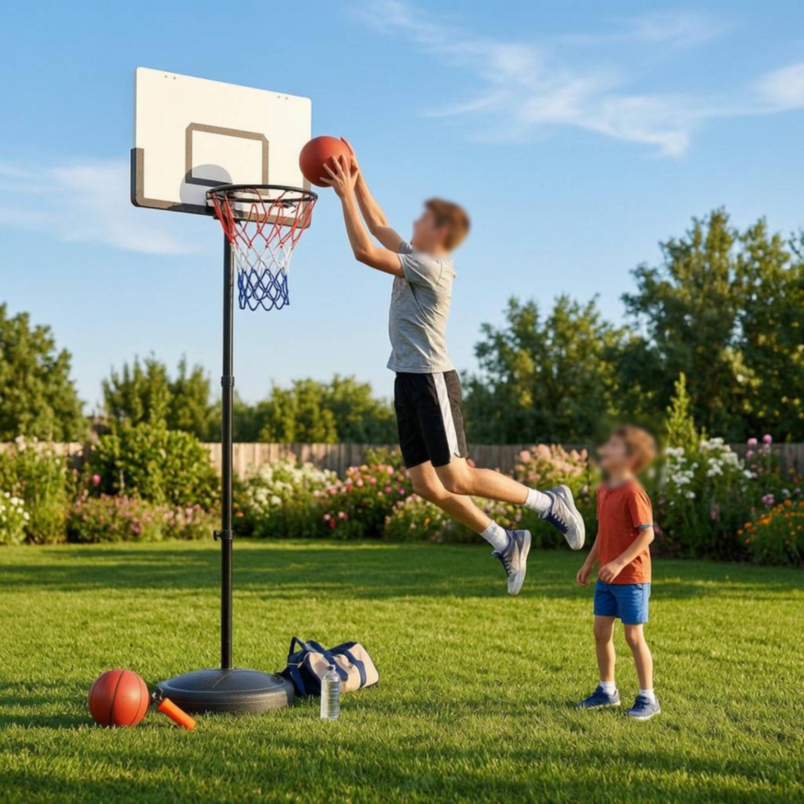 Portable Basketball Stand Rect - Sports Equipment Basketball recensione e prezzo