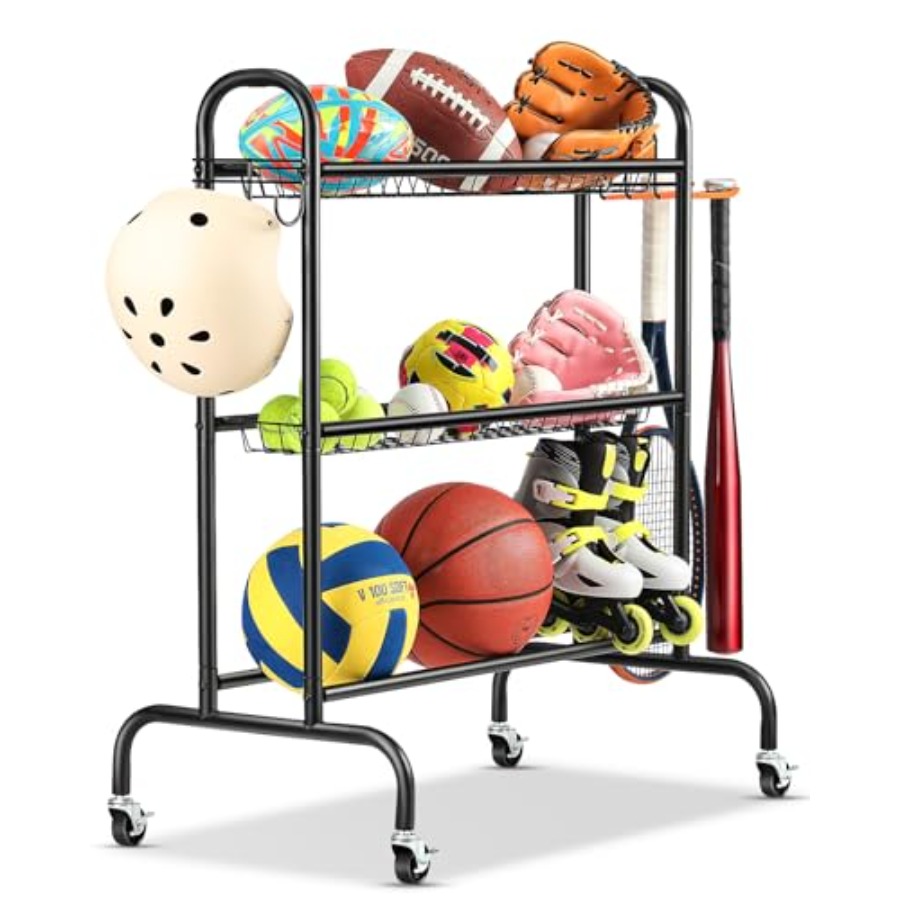 Basketball Rack Rolling Basket - Sports Equipment Basketball recensione e prezzo