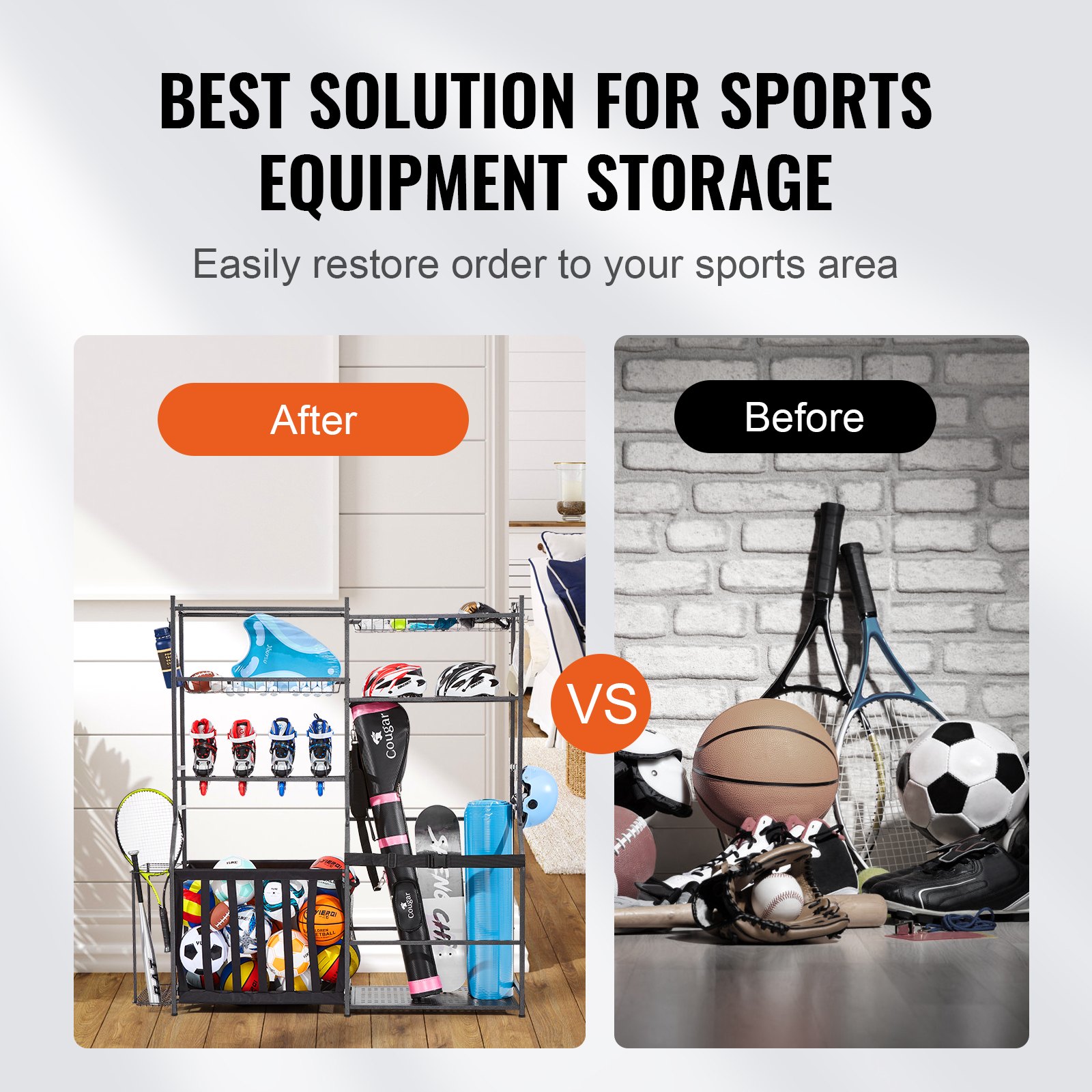 Golf Storage Garage Organizer, - Sports Equipment Outdoor Storage recensione e prezzo
