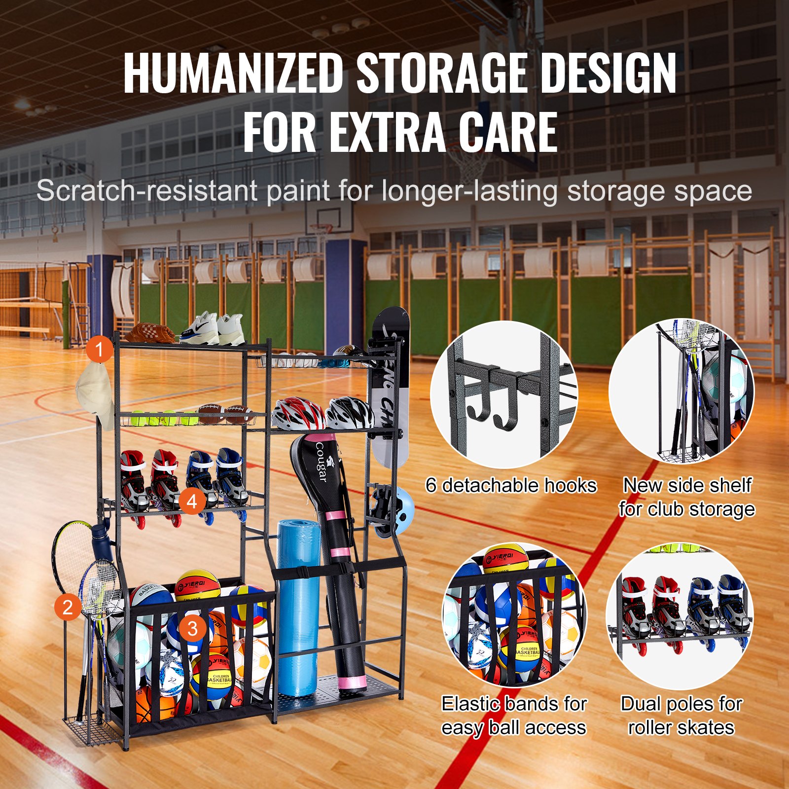 Golf Storage Garage Organizer, - Sports Equipment Outdoor Storage recensione e prezzo