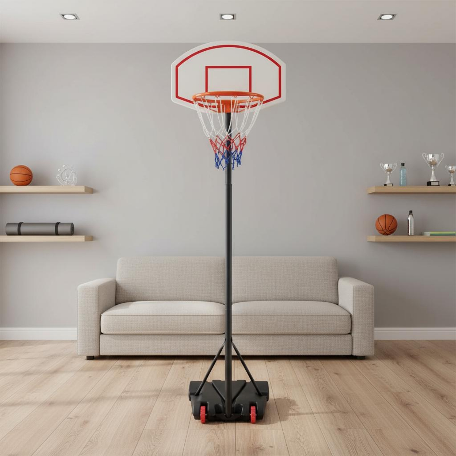Height Adjustable Hoop Indoor  - Sports Equipment Basketball recensione e prezzo