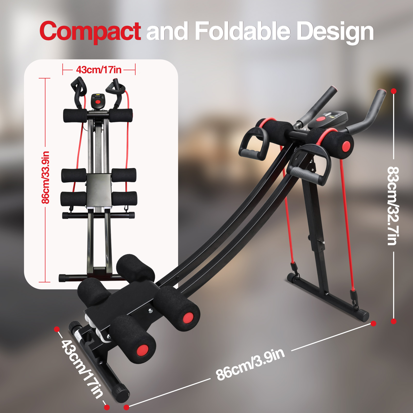 GIKPAL Foldable Ab Machine Ab  - Sports Equipment Near Me recensione e prezzo