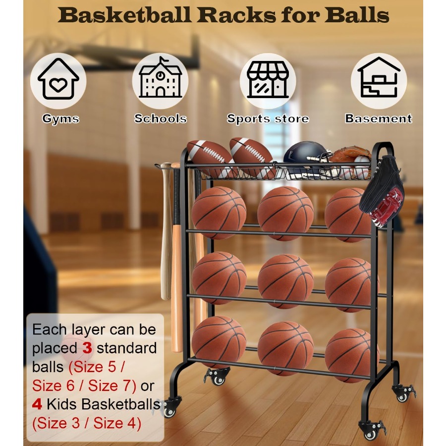Basketball Racks Holder for Ba - Sports Equipment Basketball recensione e prezzo