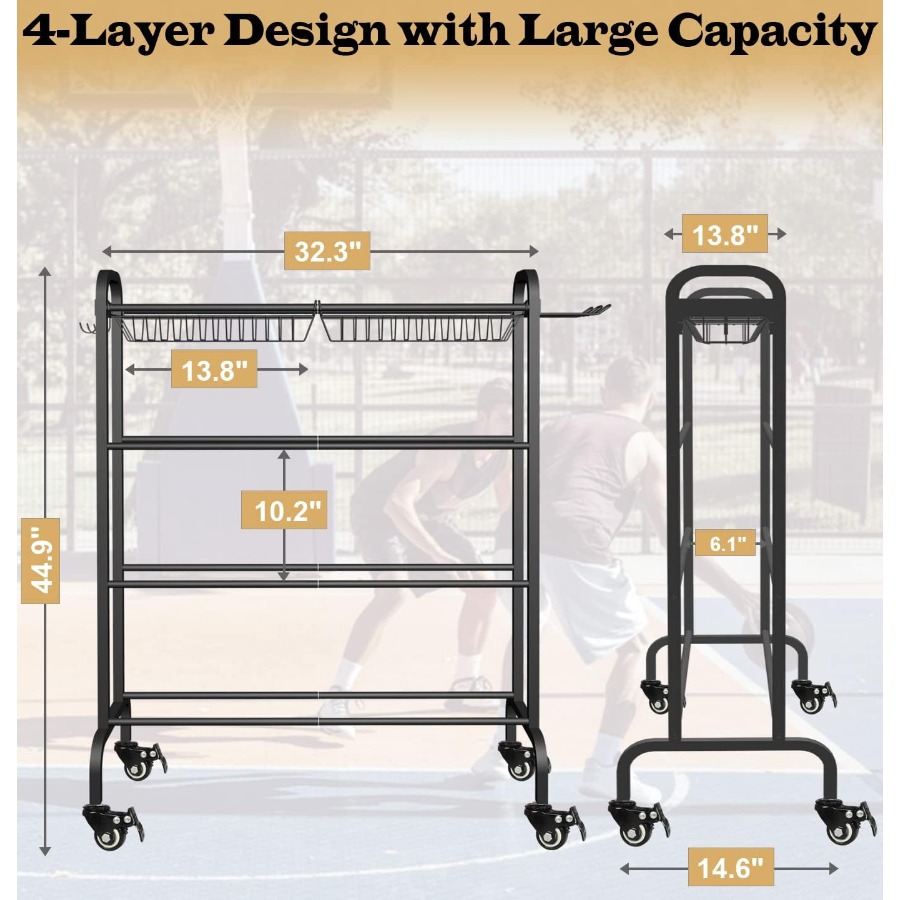 Basketball Racks Holder for Ba - Sports Equipment Basketball recensione e prezzo