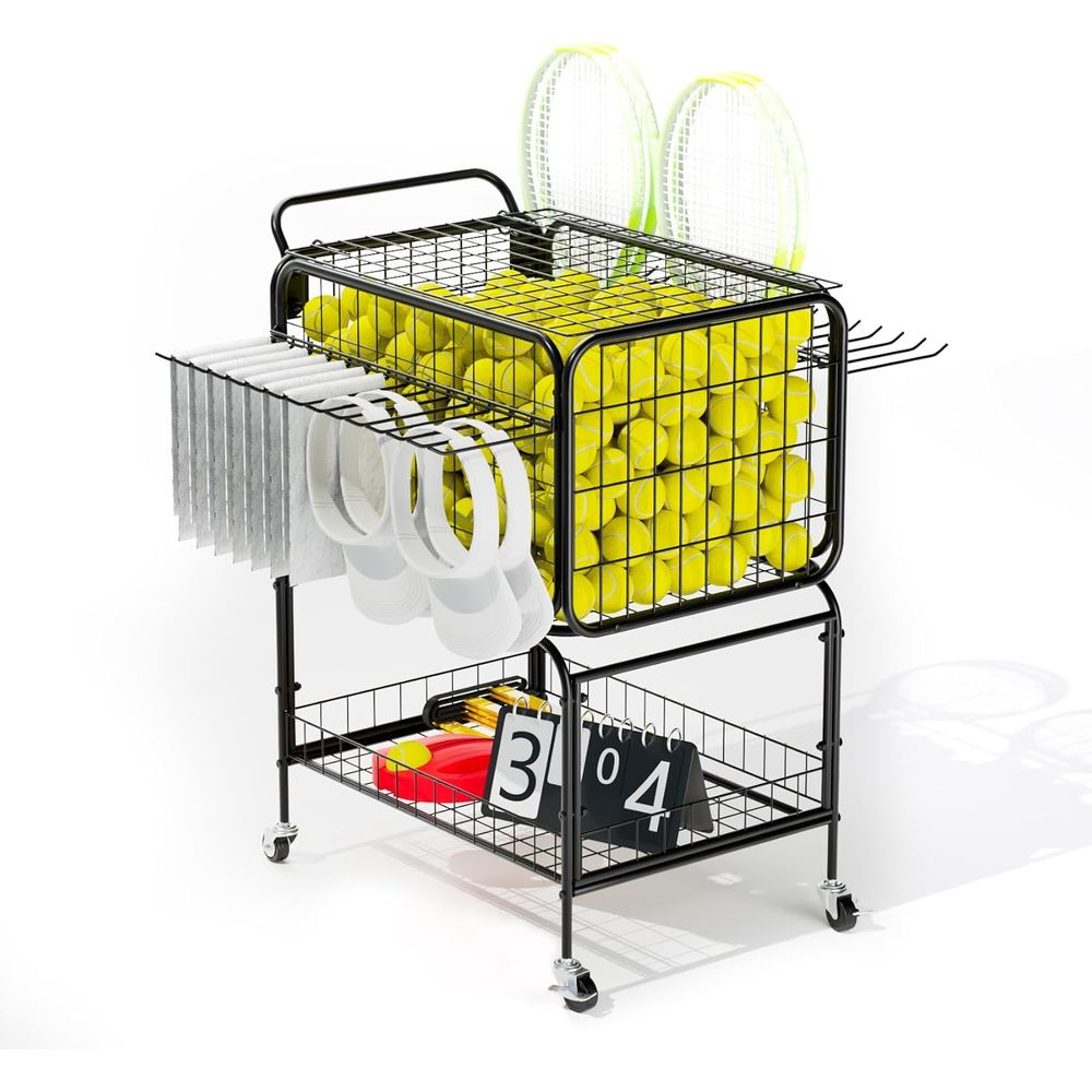 Portable Tennis Ball Cart for  - Sports Equipment Basketball recensione e prezzo