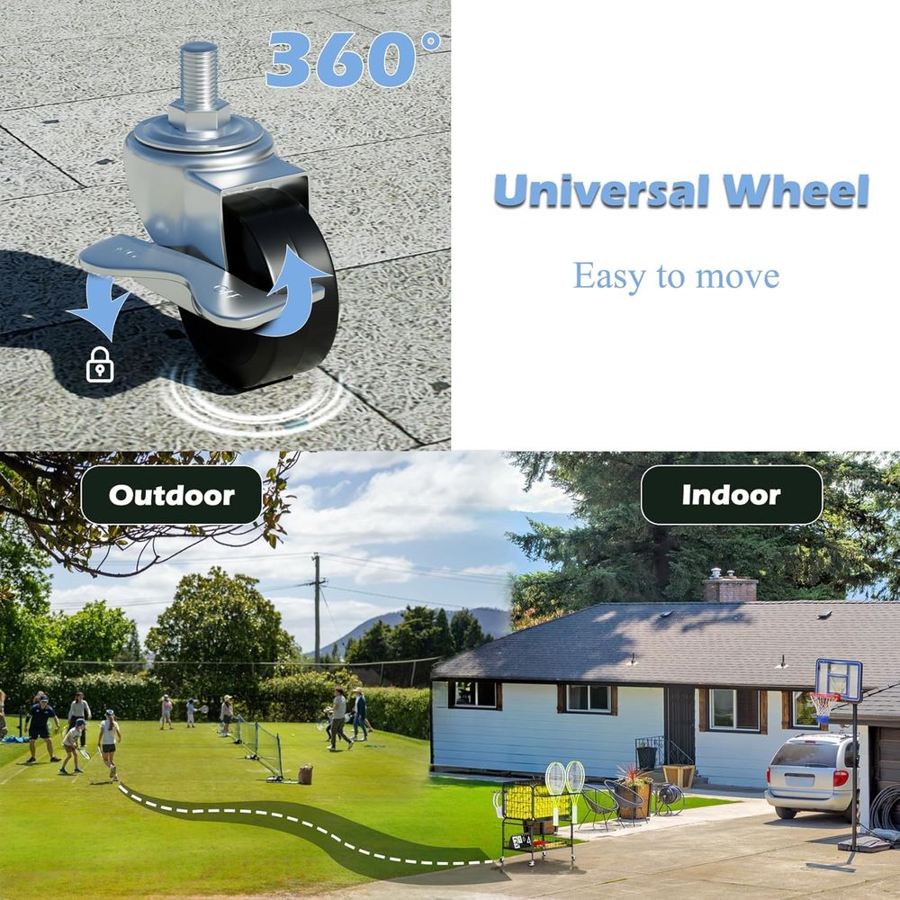 Portable Tennis Ball Cart for  - Sports Equipment Basketball recensione e prezzo