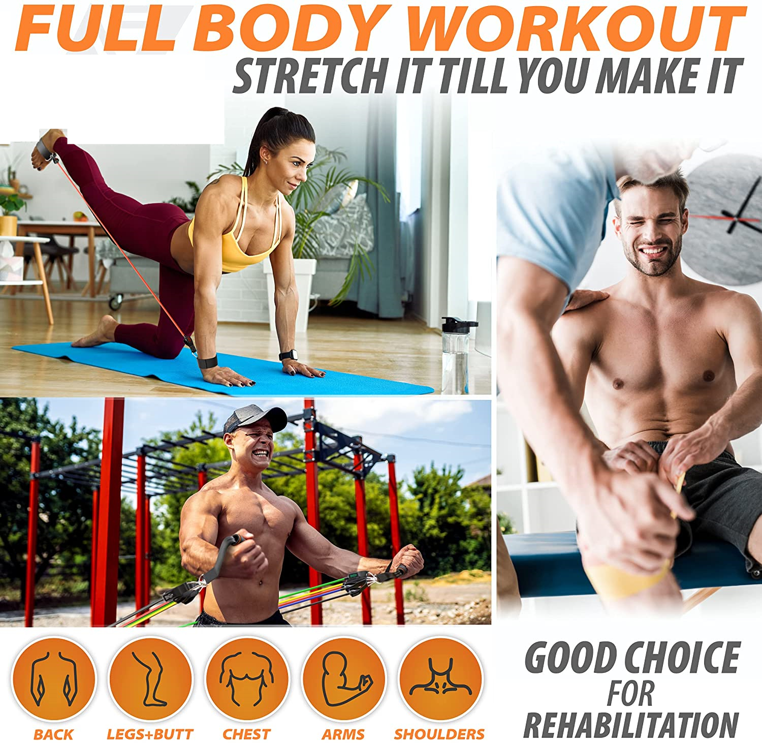 300lb Fitness Booty Resistance - Sports Equipment Near Me recensione e prezzo